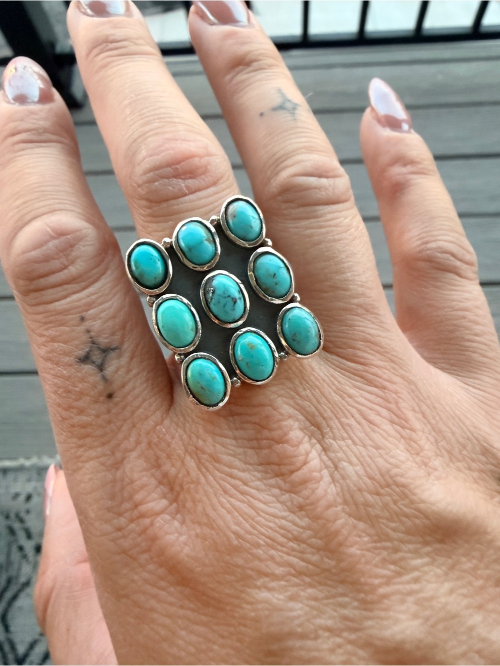Turquoise Multi-Stone Statement Ring - Picture 3 of 4